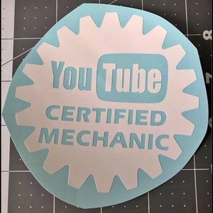 2 decals - YouTube Certified Mechanic Vinyl Decal